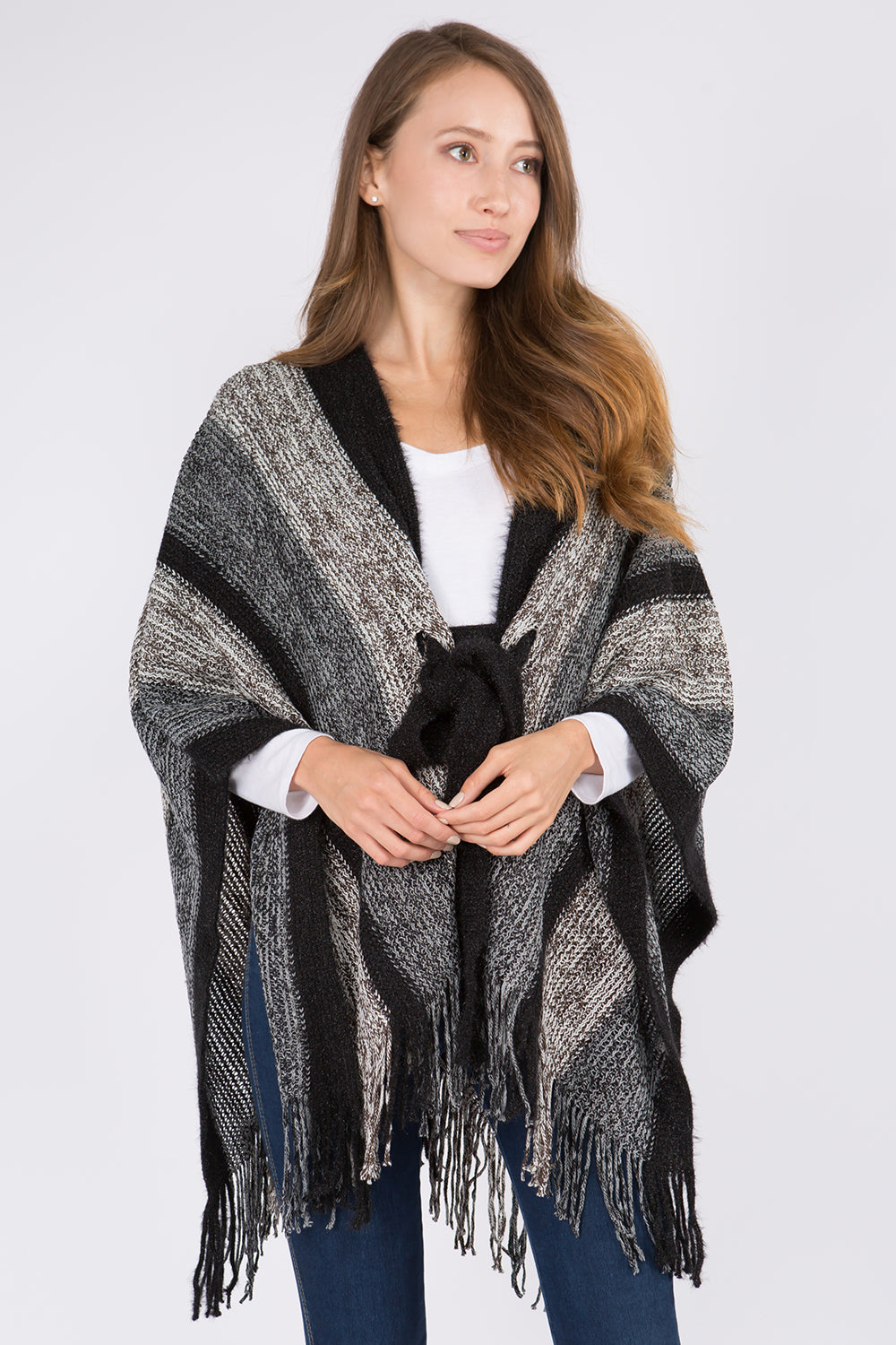 KA-21D4 Ombre Kimono w/ Front Ties
