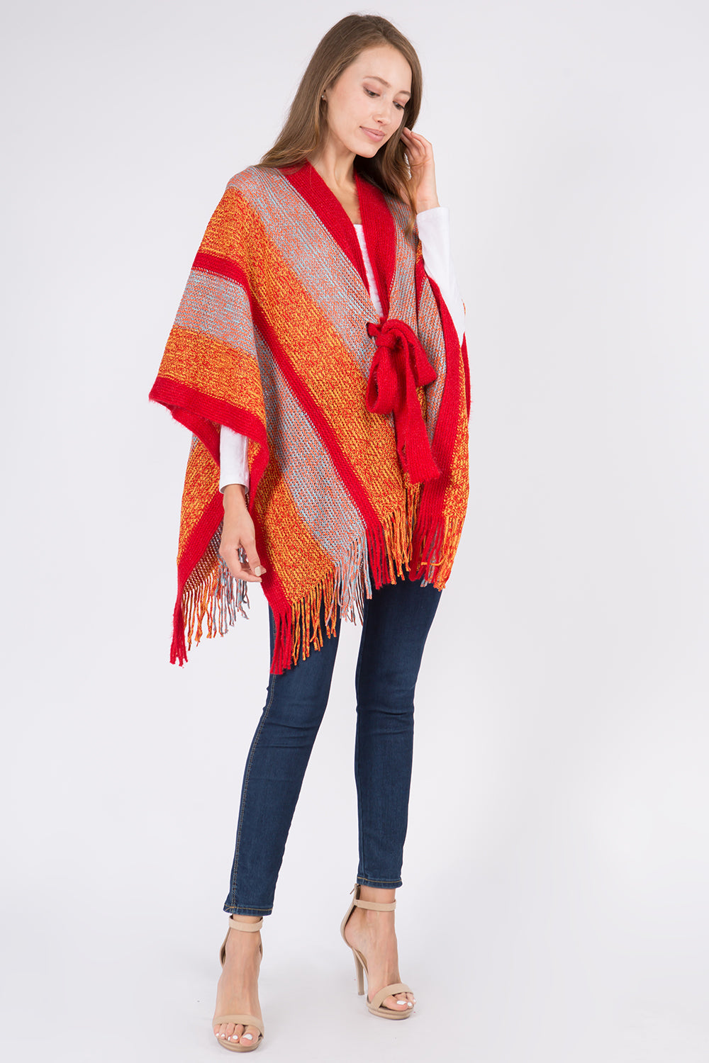 KA-21D4 Ombre Kimono w/ Front Ties