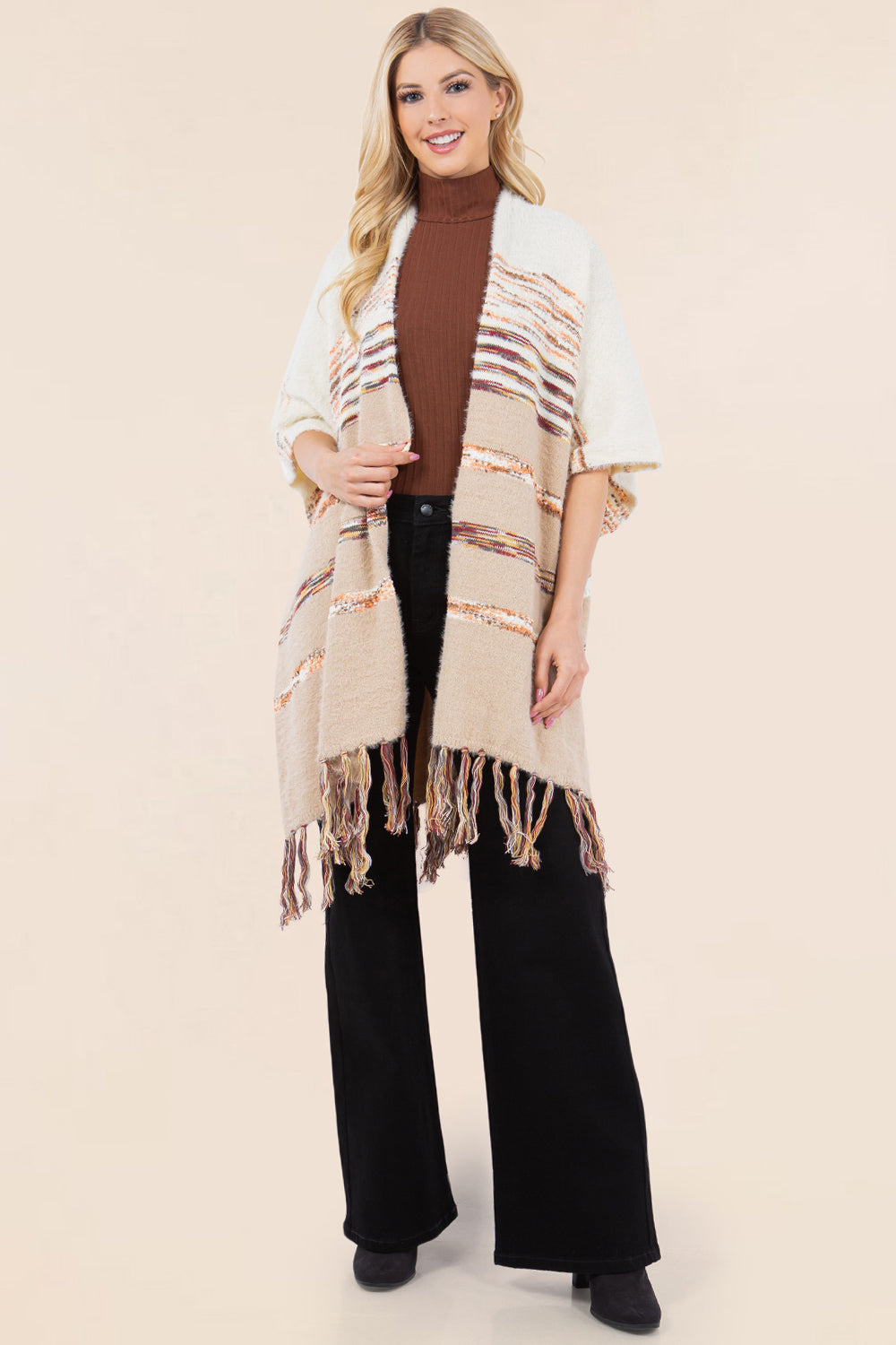 KA-4287 multi yarn kimono