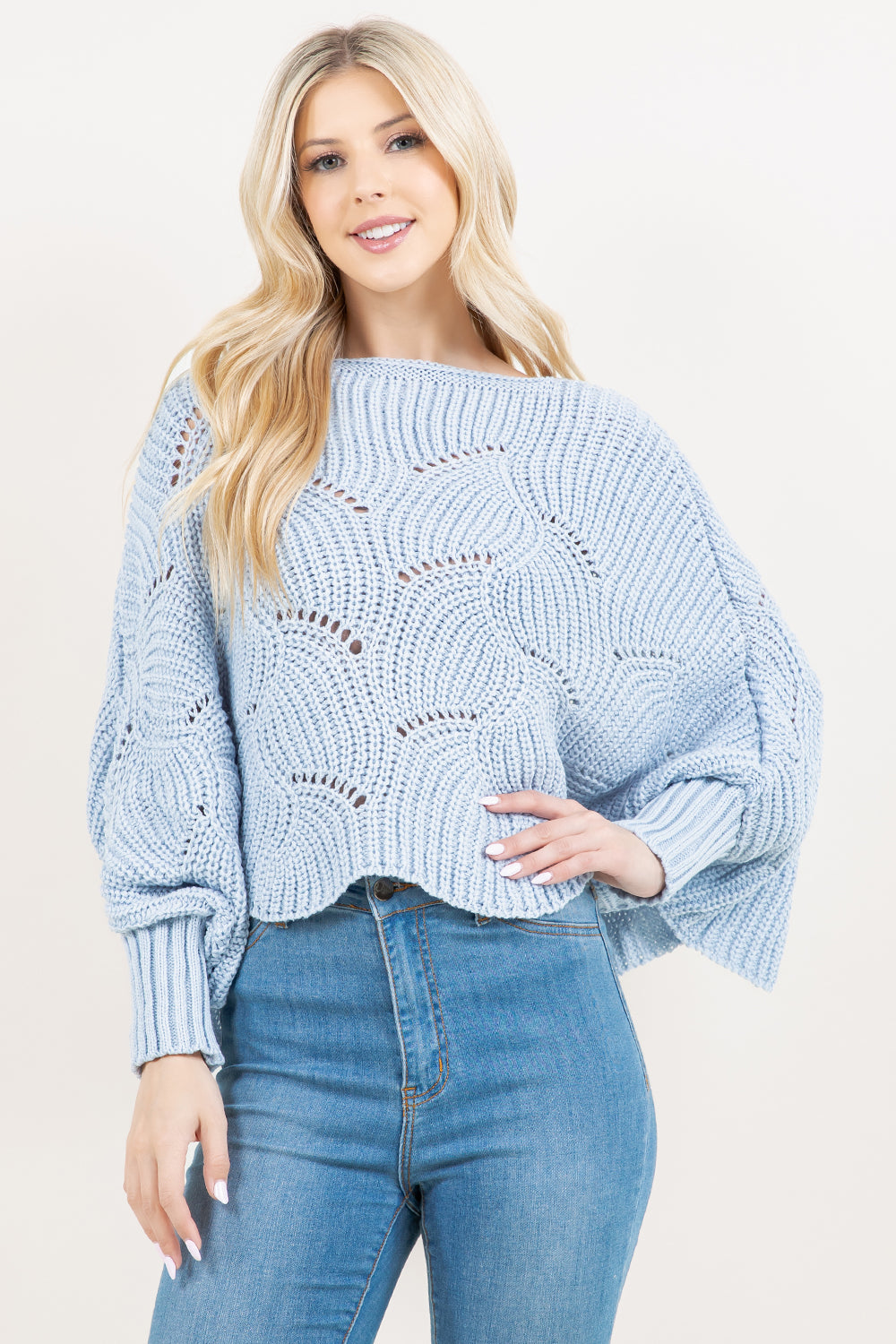 PA-4271 solid color poncho top