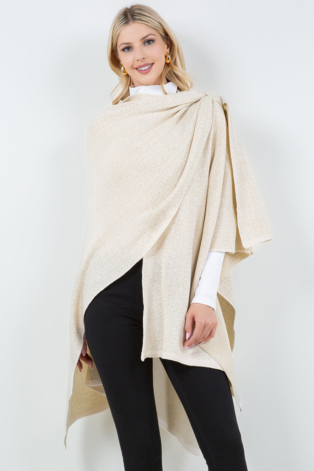 SH-4308 Metallic Shawl with Loop