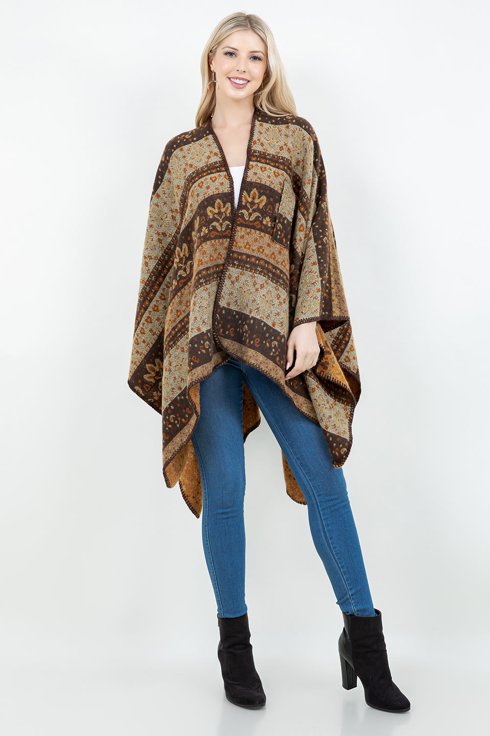 SH-4326 Floral Shawl with Loop