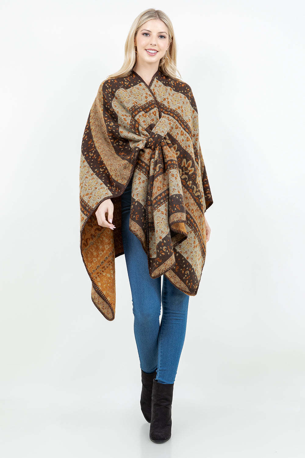 SH-4326 Floral Shawl with Loop