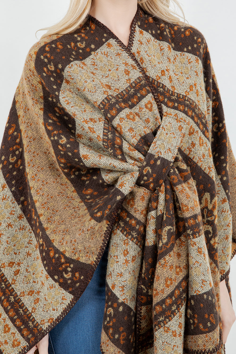 SH-4326 Floral Shawl with Loop