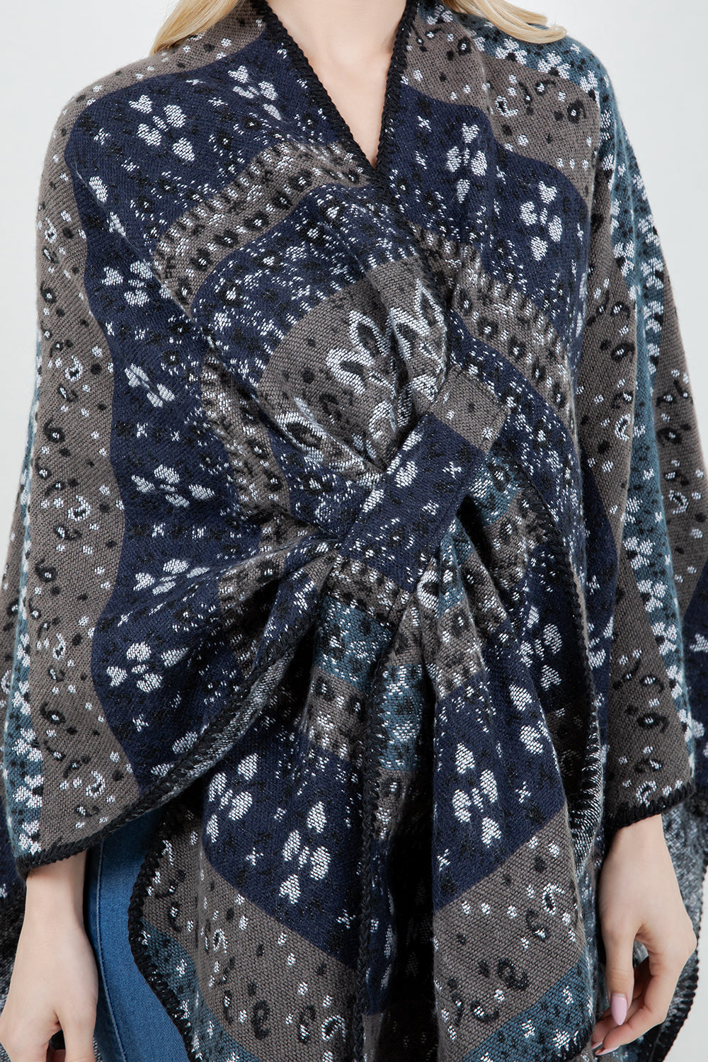 SH-4326 Floral Shawl with Loop