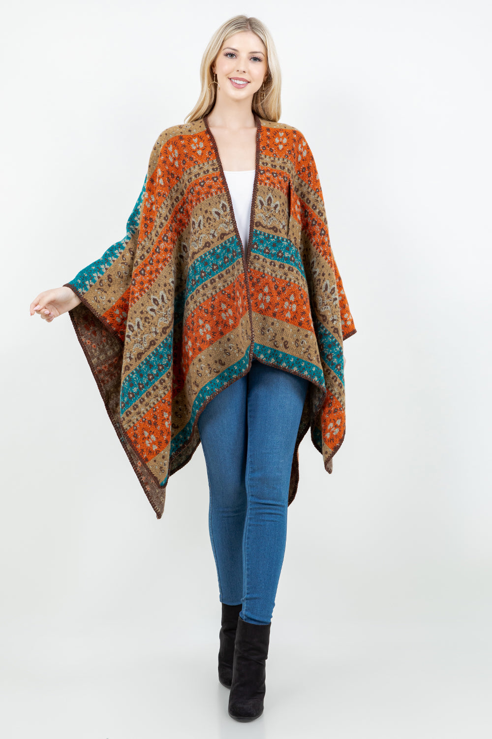 SH-4326 Floral Shawl with Loop