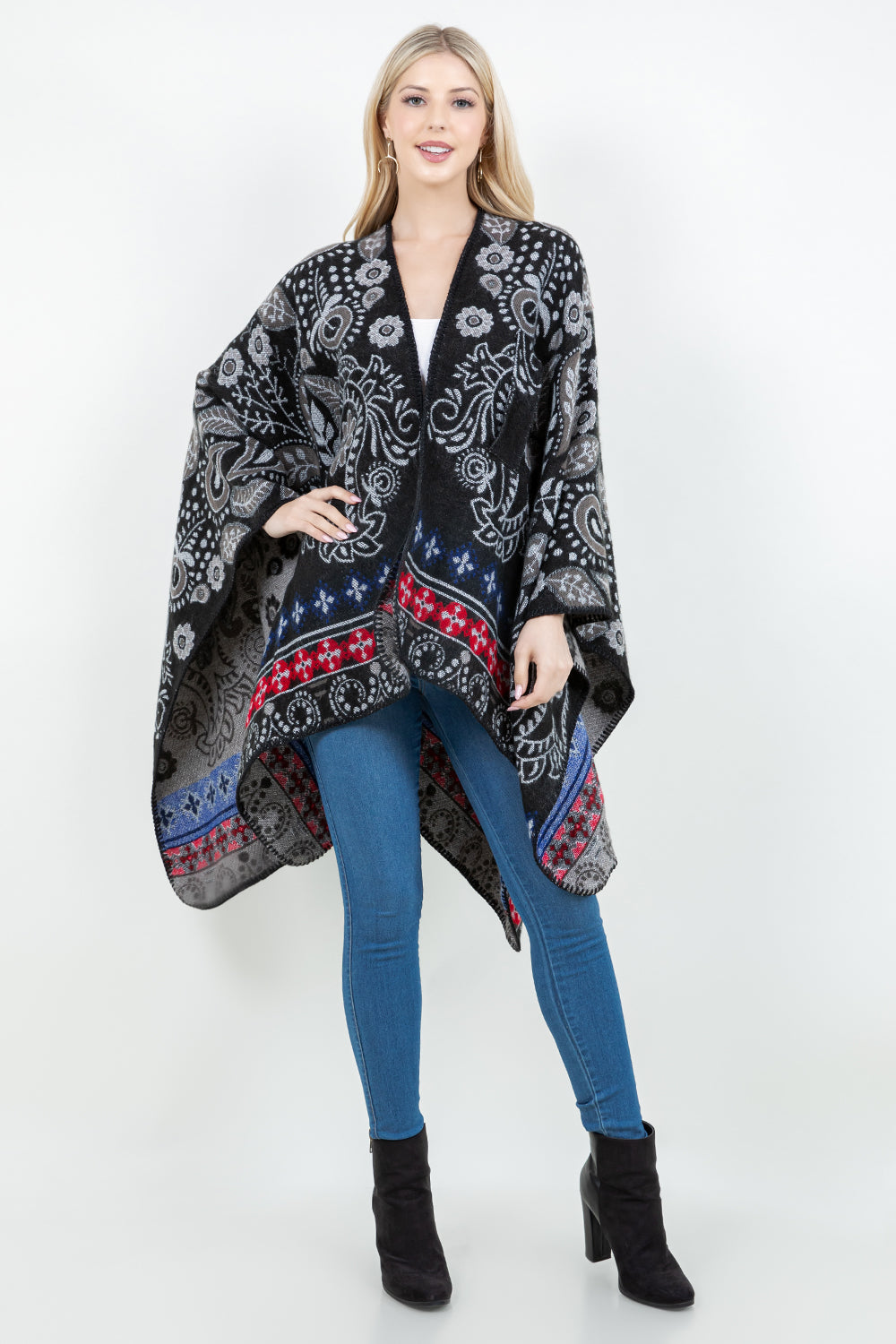 SH-4327 Fun Color Paisley Shawl