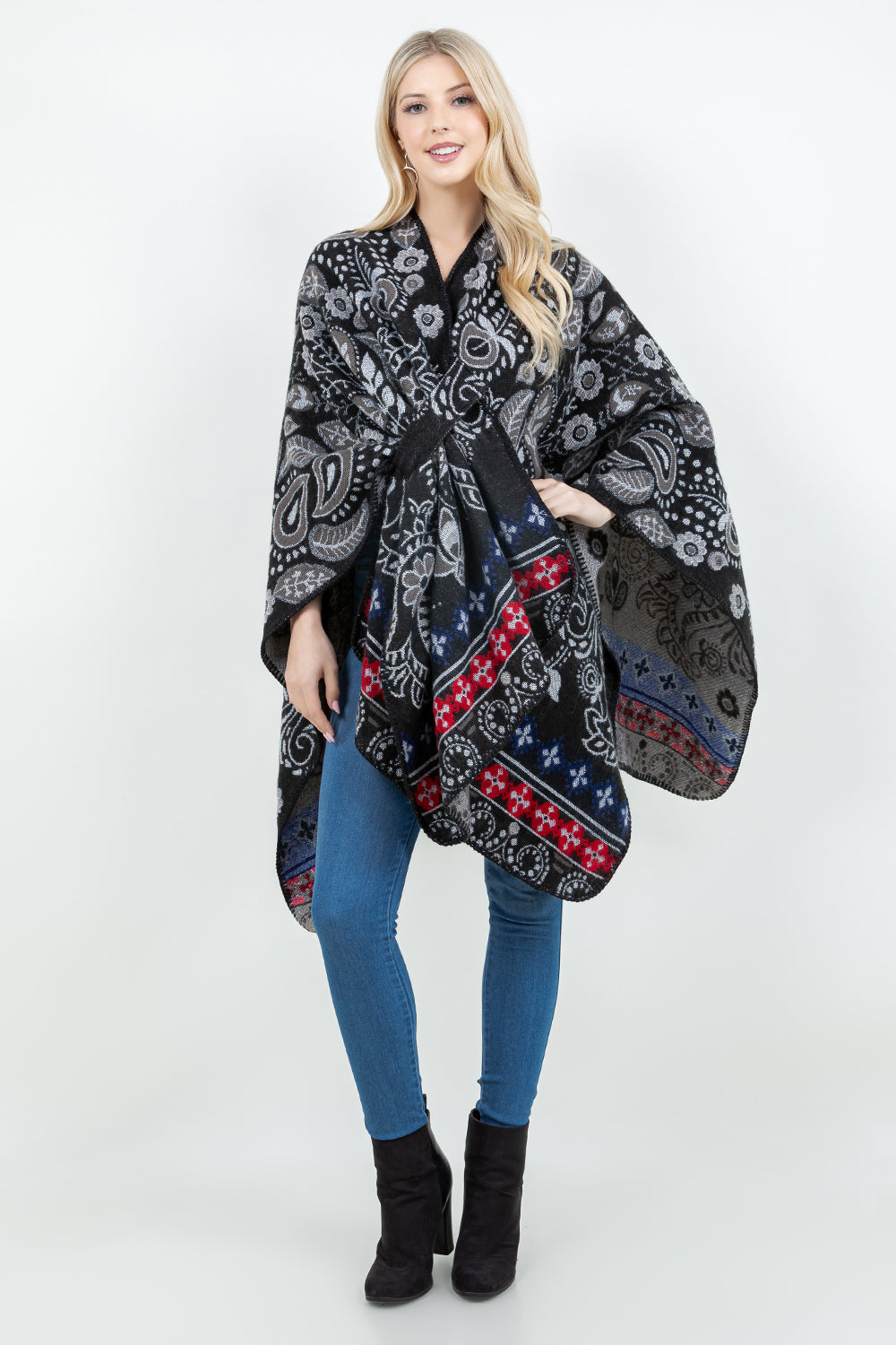 SH-4327 Fun Color Paisley Shawl