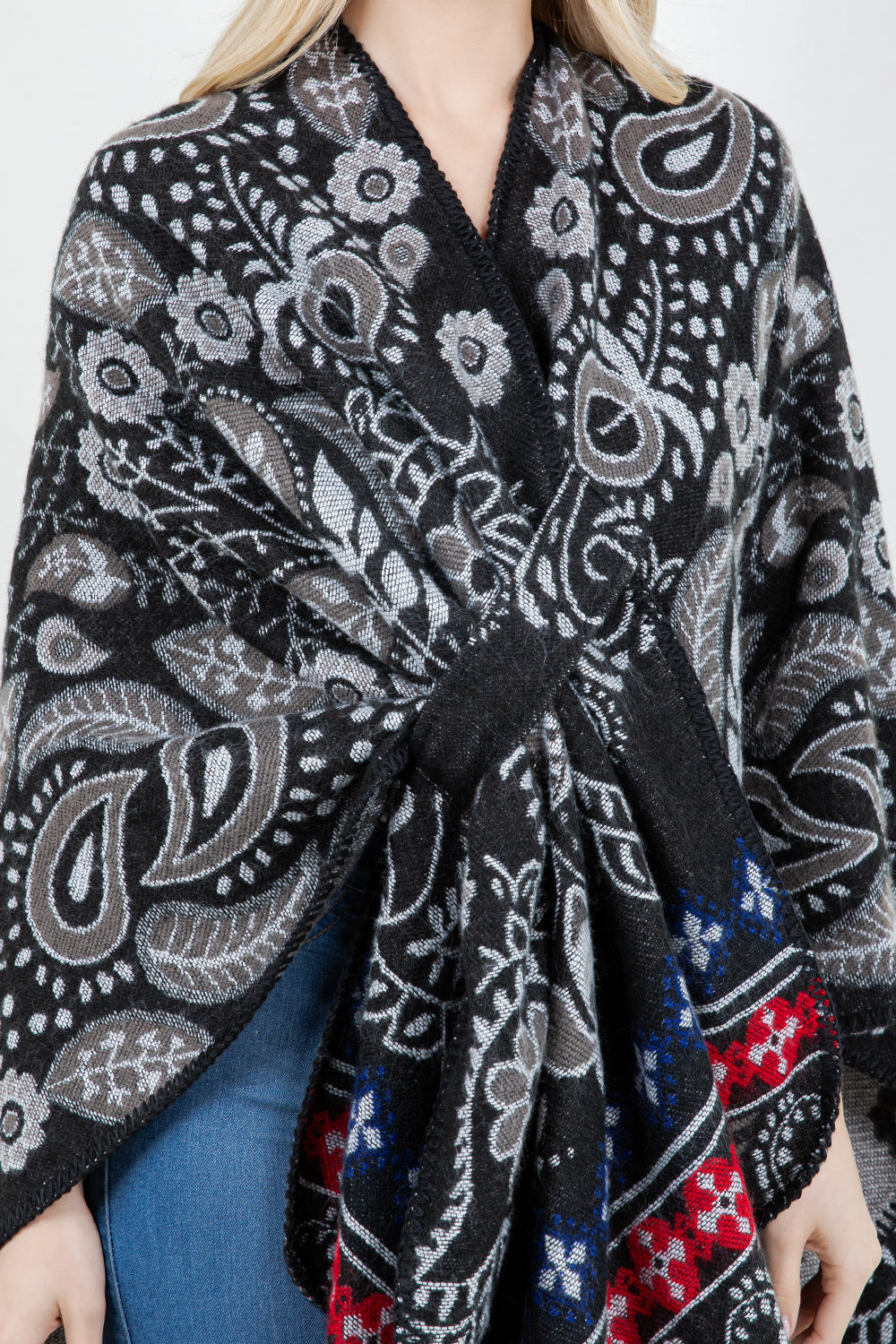 SH-4327 Fun Color Paisley Shawl