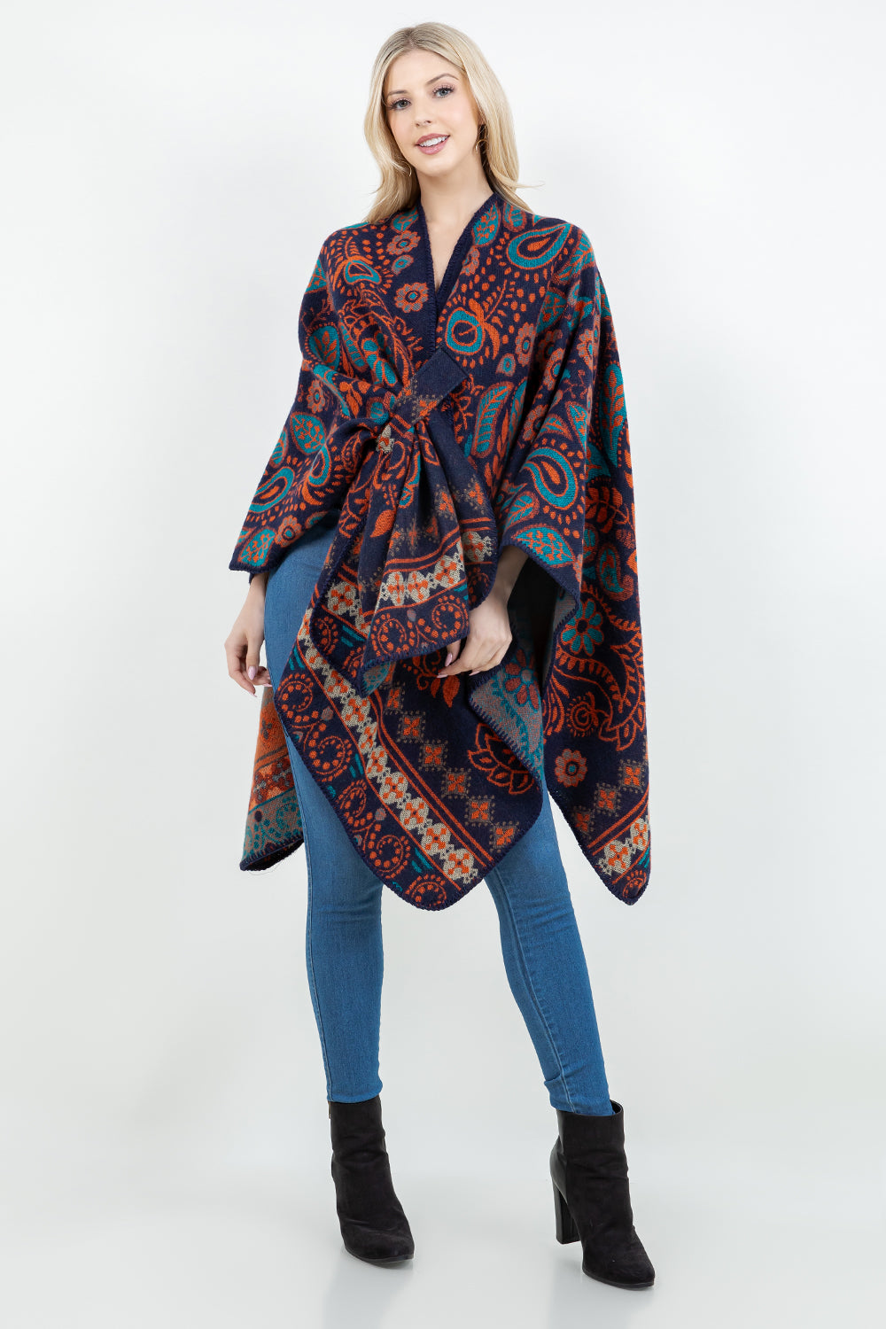 SH-4327 Fun Color Paisley Shawl