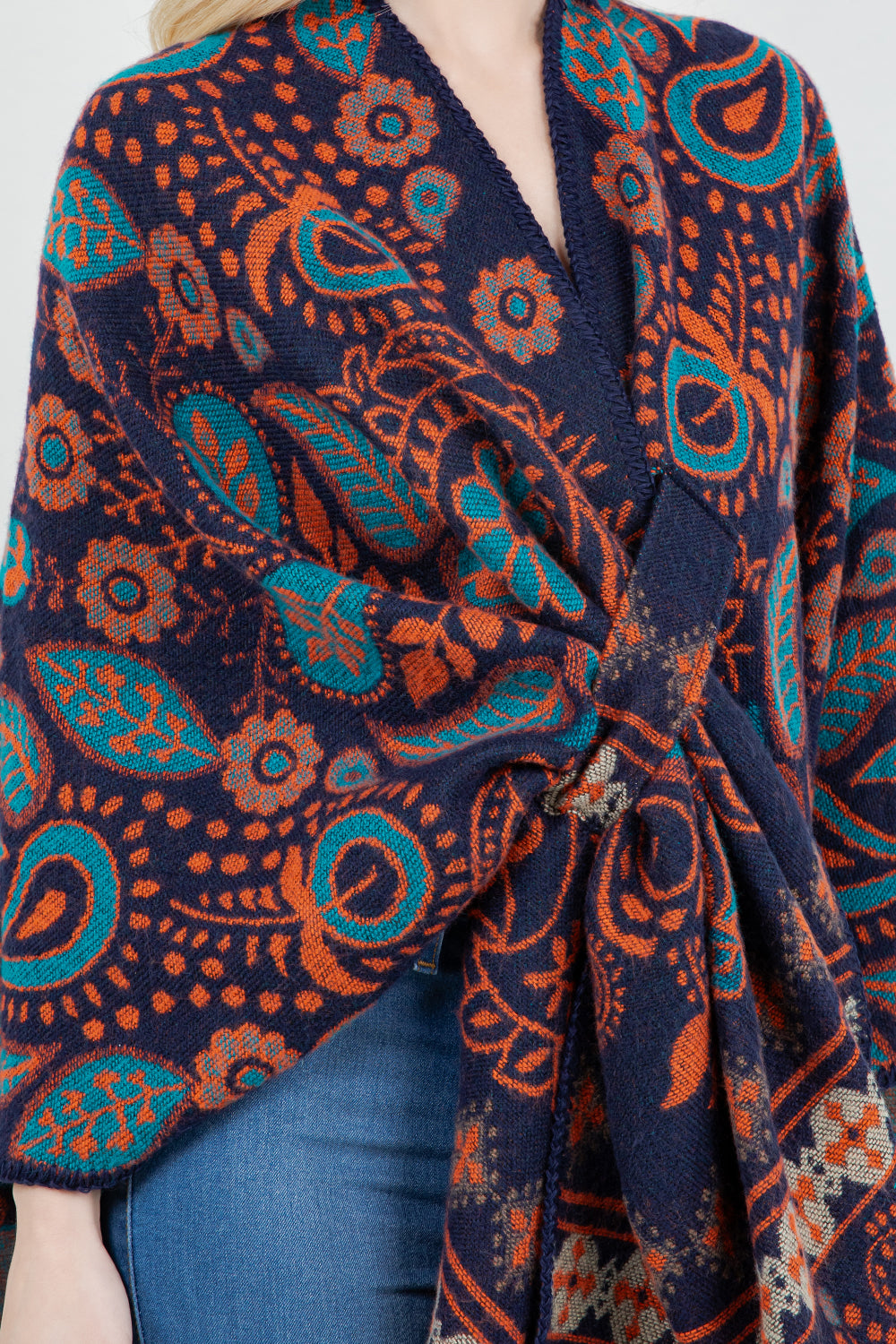 SH-4327 Fun Color Paisley Shawl