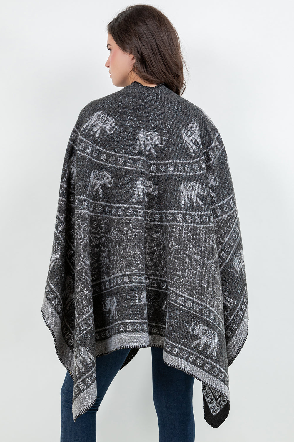SH-4330 Elephant Motif Shawl