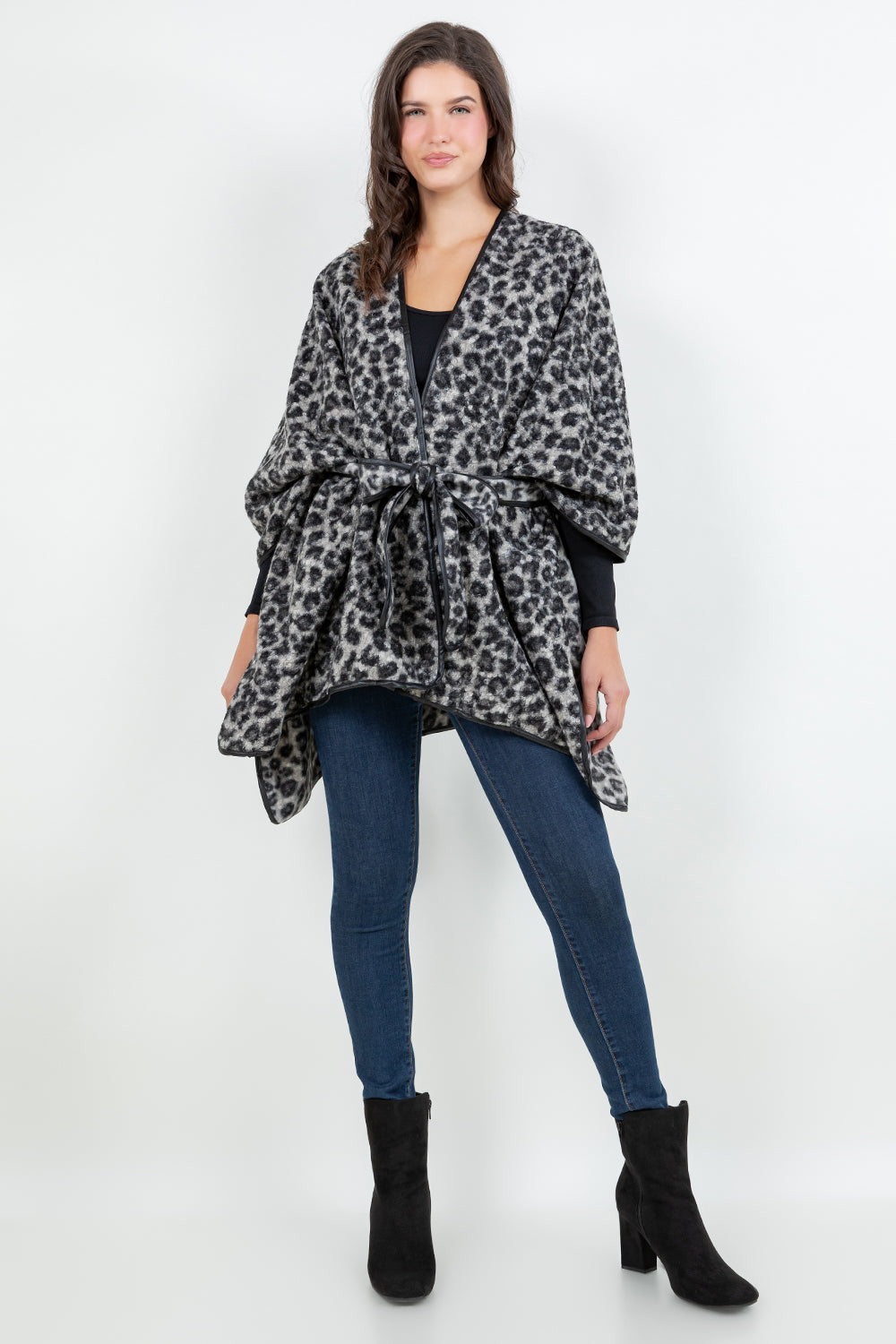SH-4331 – Leopard Print Wrap with Faux Leather Trim