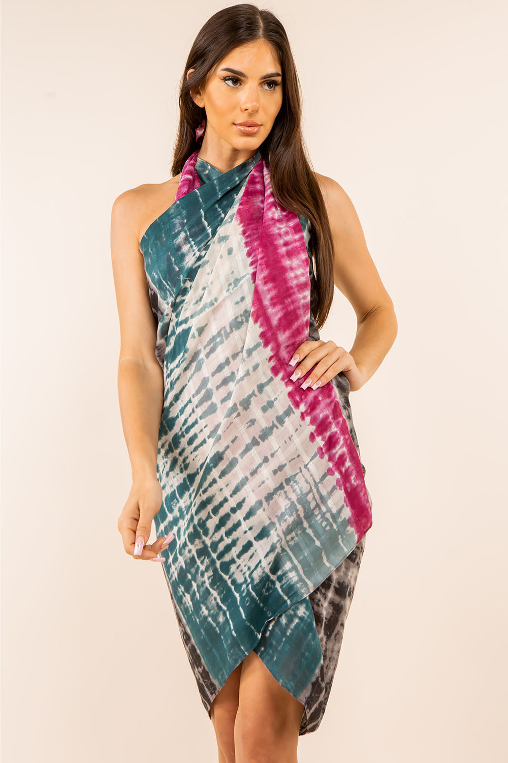 GPO-4000 3 tone tie dyed scarf