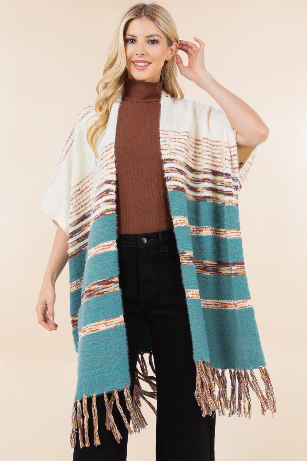 KA-4287 multi yarn kimono