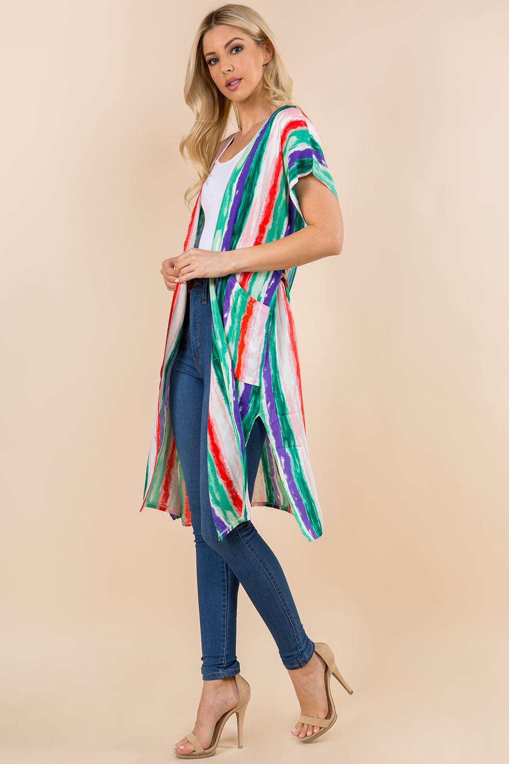 KP-1C26 stripe kimono
