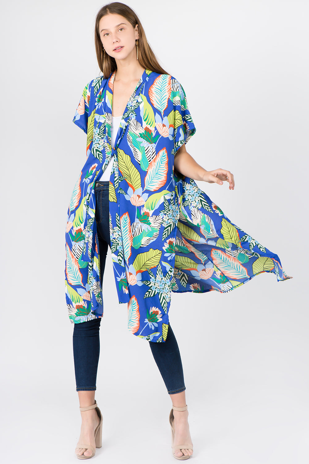 KP-1C95 long floral kimono