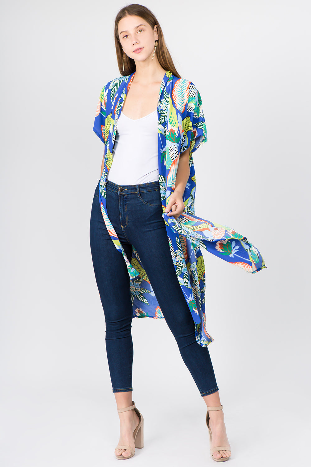 KP-1C95 long floral kimono