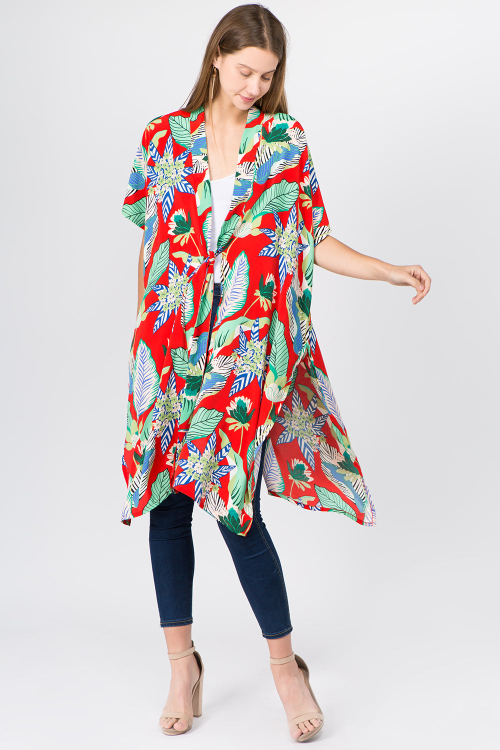 KP-1C95 long floral kimono