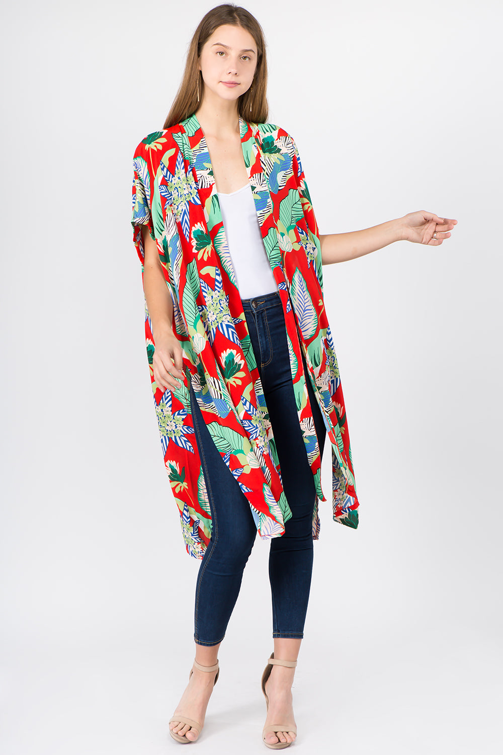 KP-1C95 long floral kimono