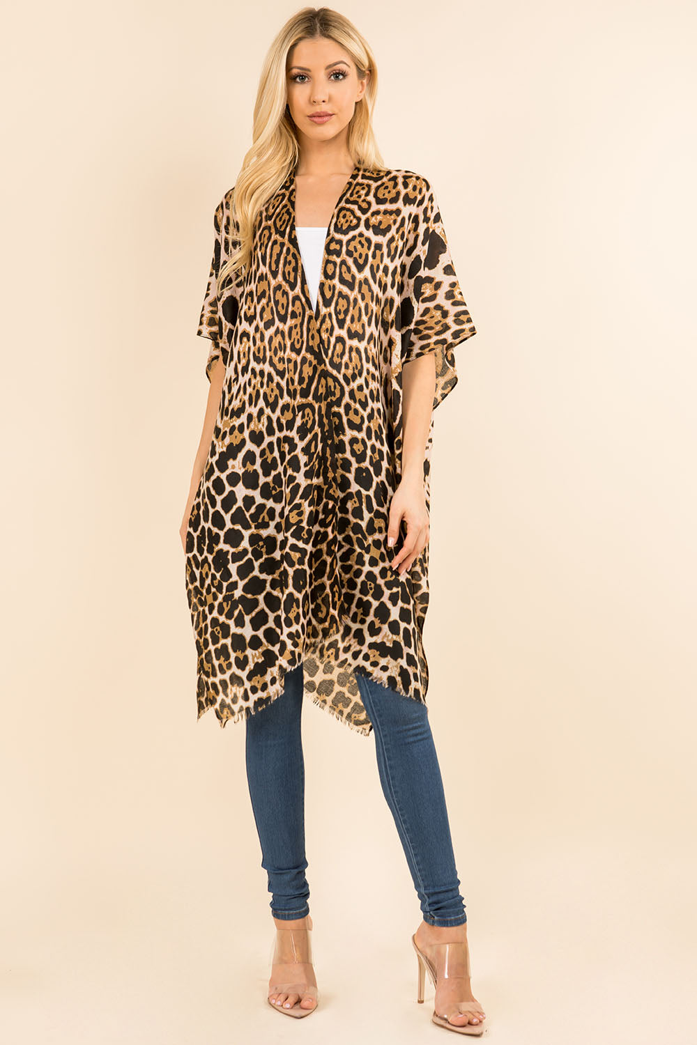 KP-3127 leopard kimono