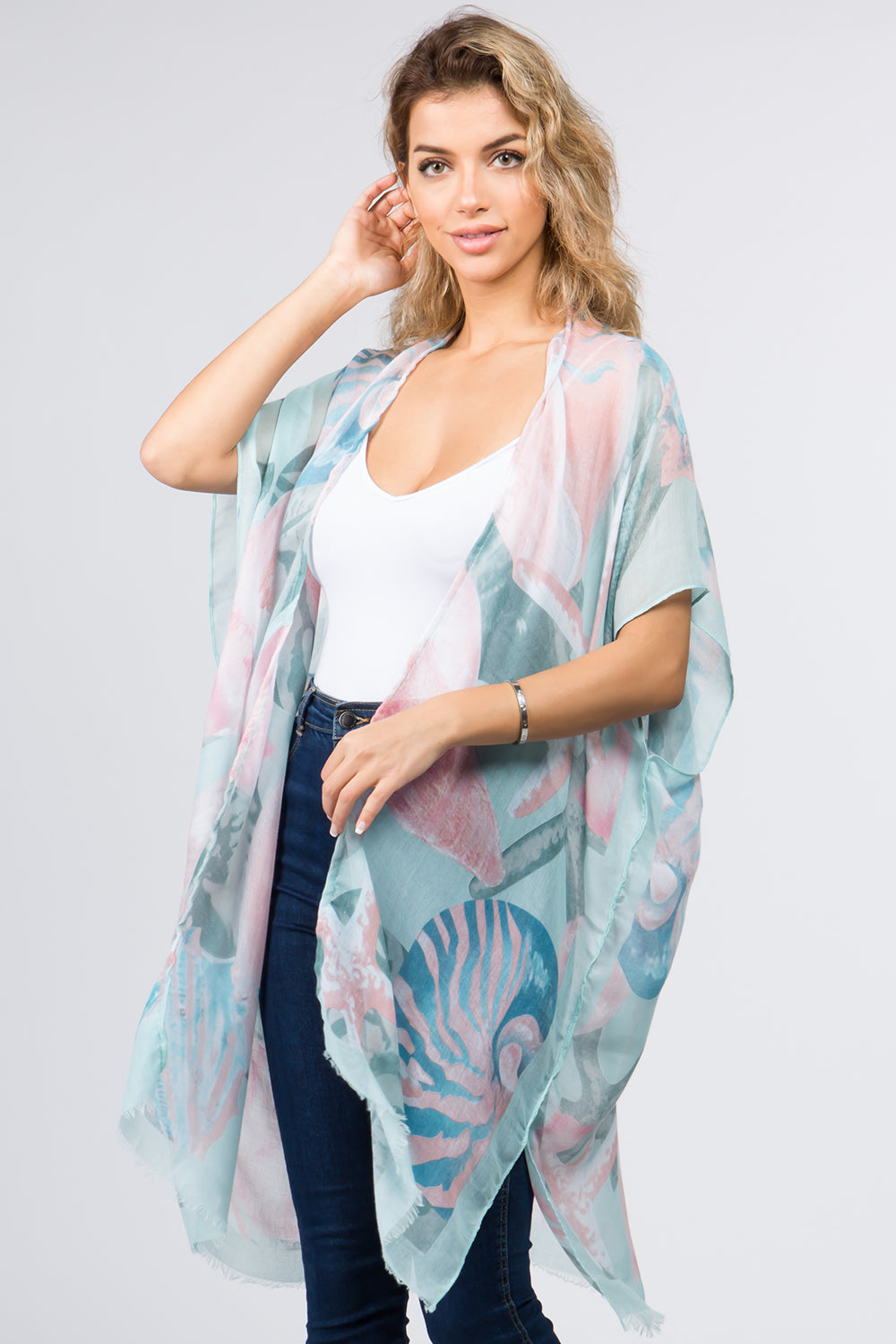 KP-9041 shell design kimono