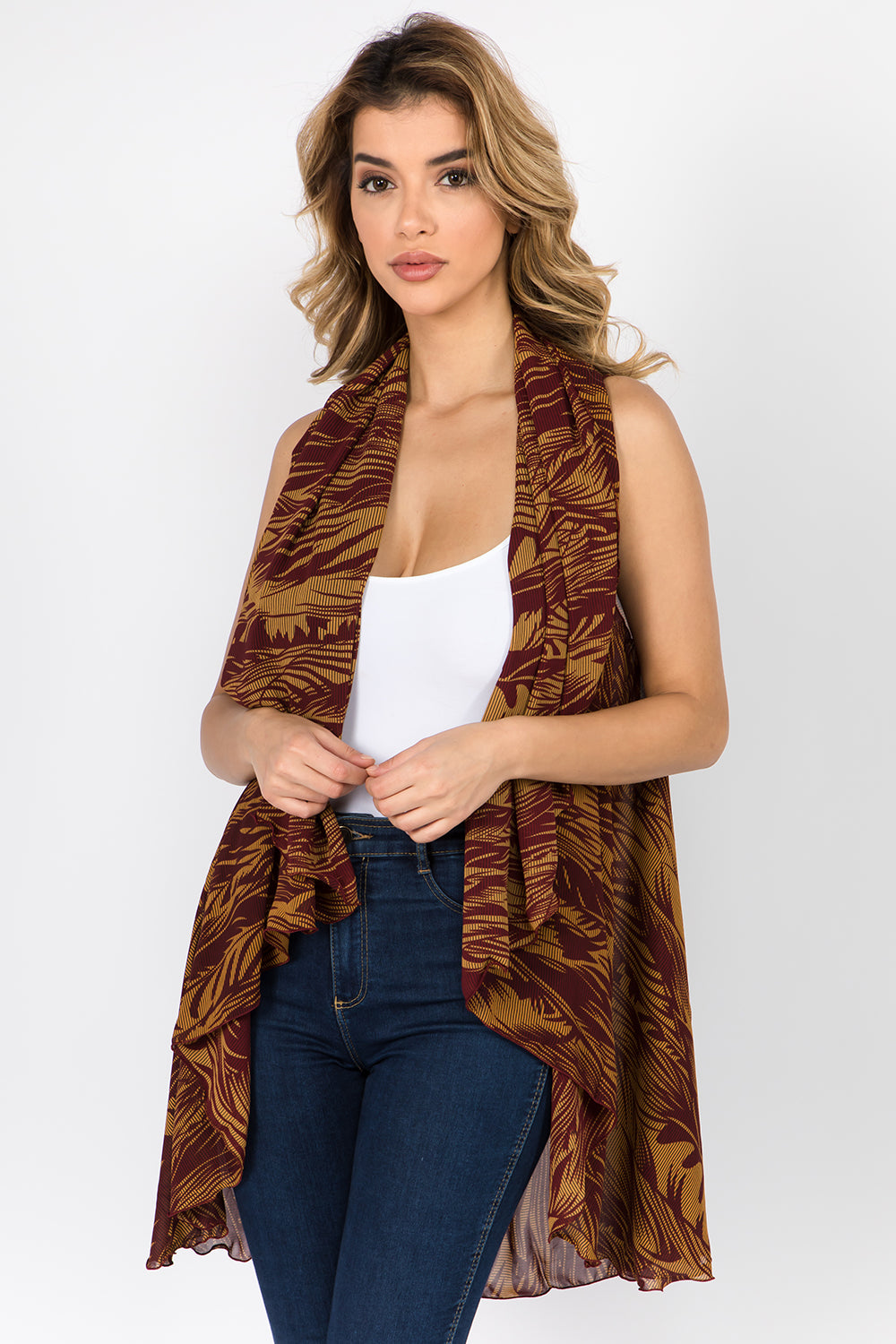 PN-532 2tone leaf vest