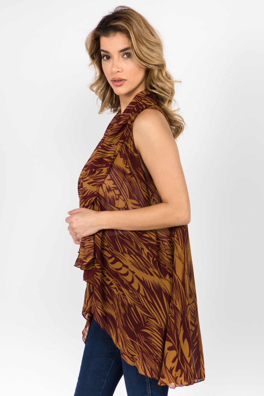 PN-532 2tone leaf vest