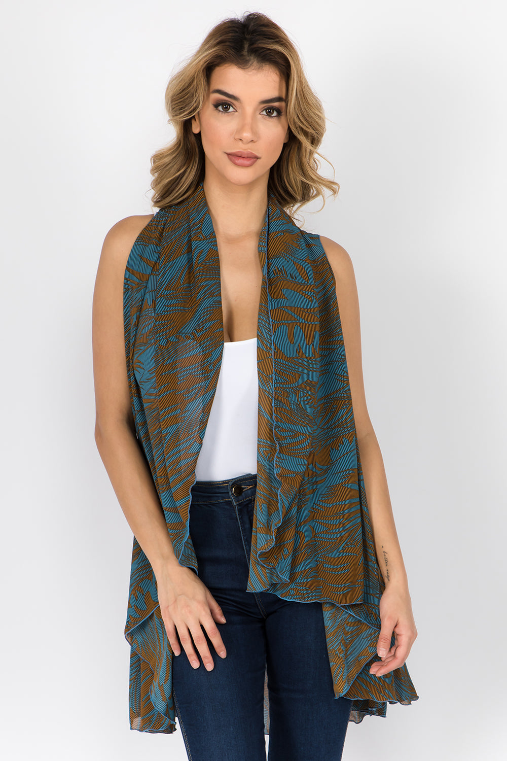 PN-532 2tone leaf vest