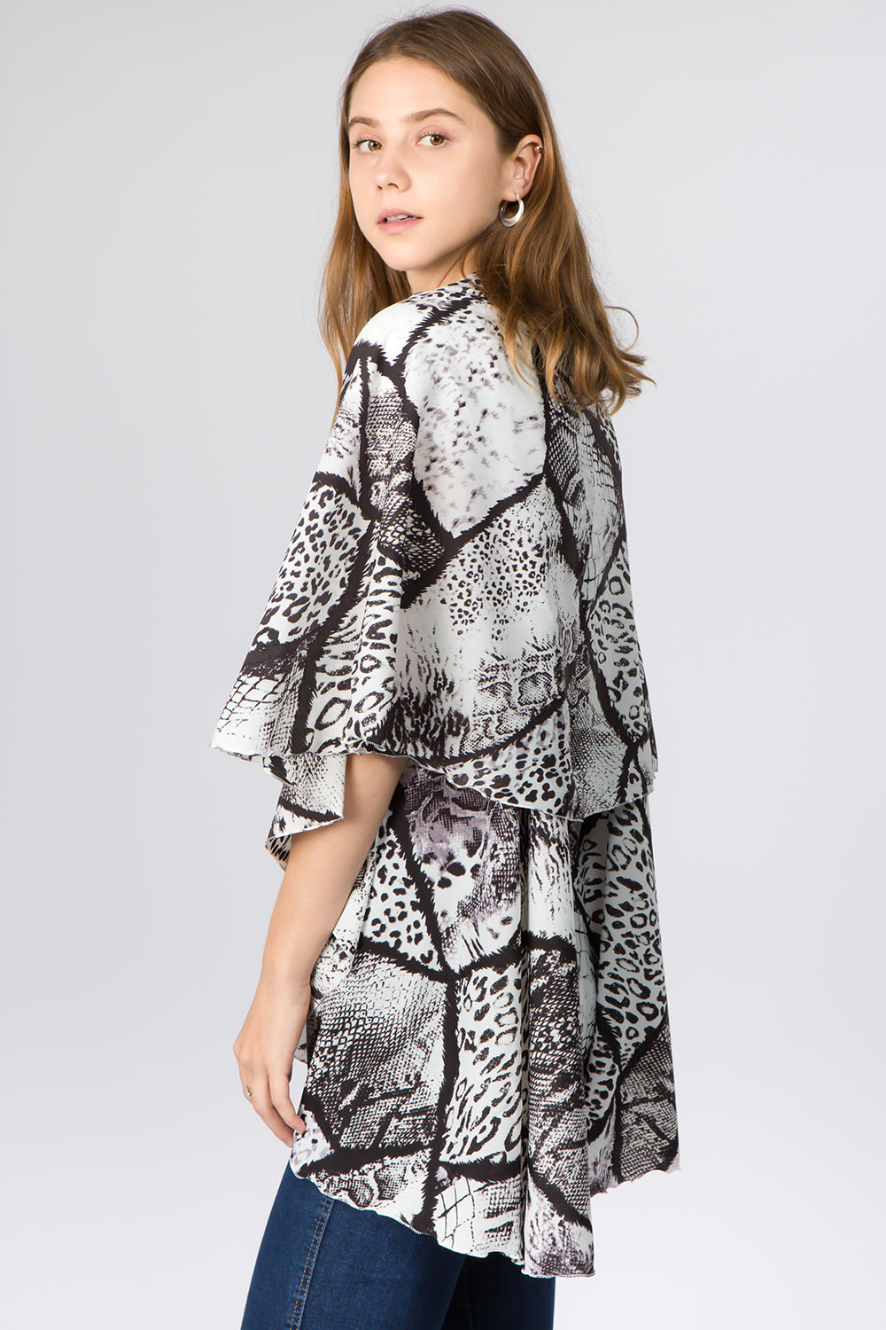 PN-96B6 multi animal print & line vest