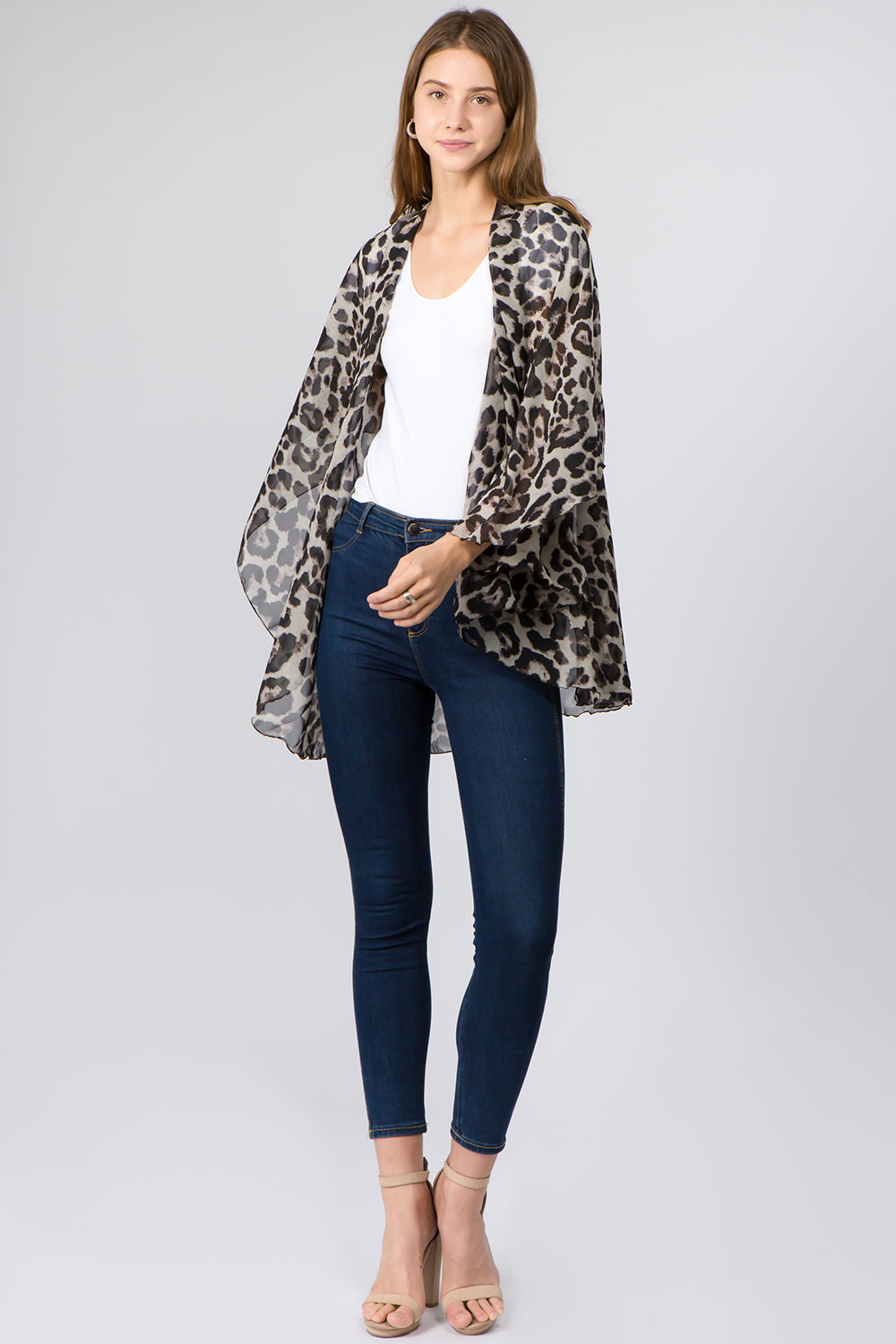 PN-97B2 chiffon leopard vest