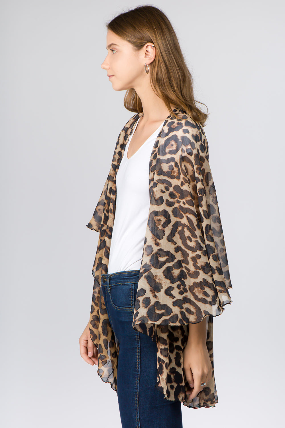 PN-97B2 chiffon leopard vest