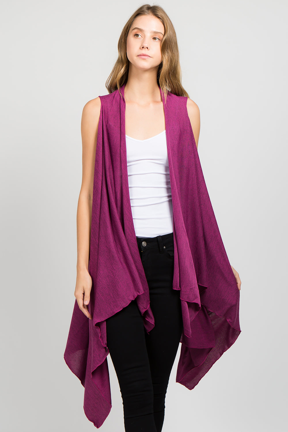 SN-48 solid color stretchy vest