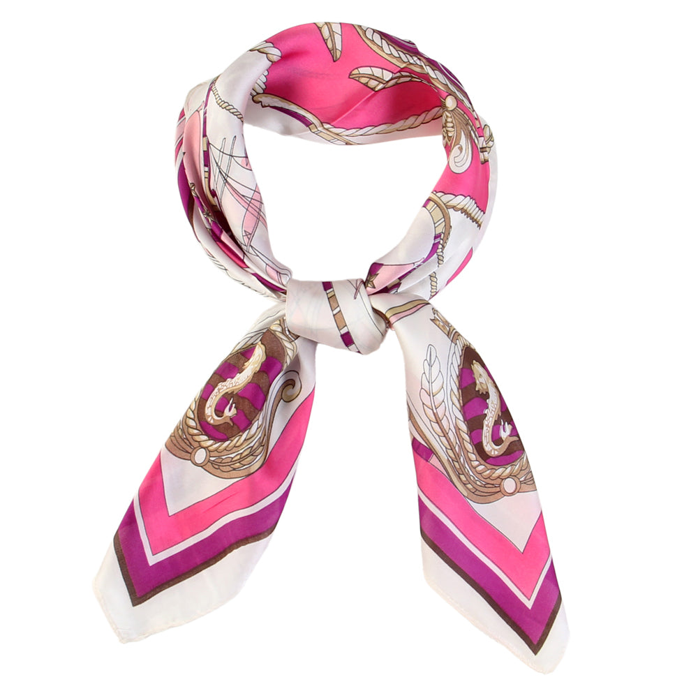 SS-3301 silky boat design square scarf