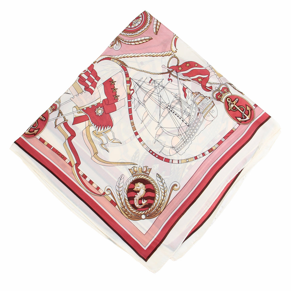 SS-3301 silky boat design square scarf