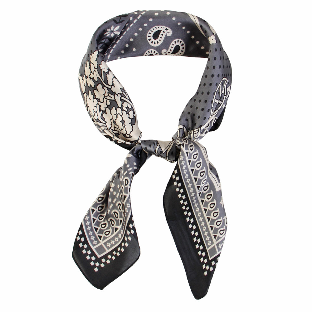 SS-3304 horse and paisley design square scarf