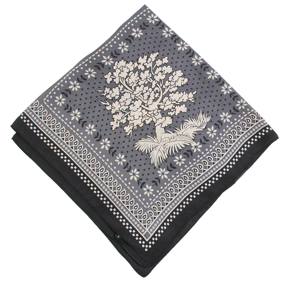 SS-3304 horse and paisley design square scarf