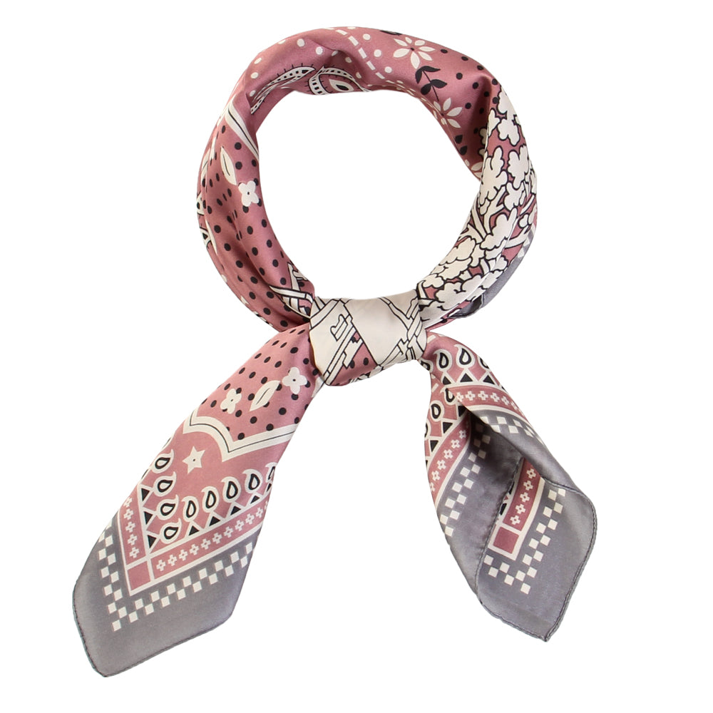 SS-3304 horse and paisley design square scarf