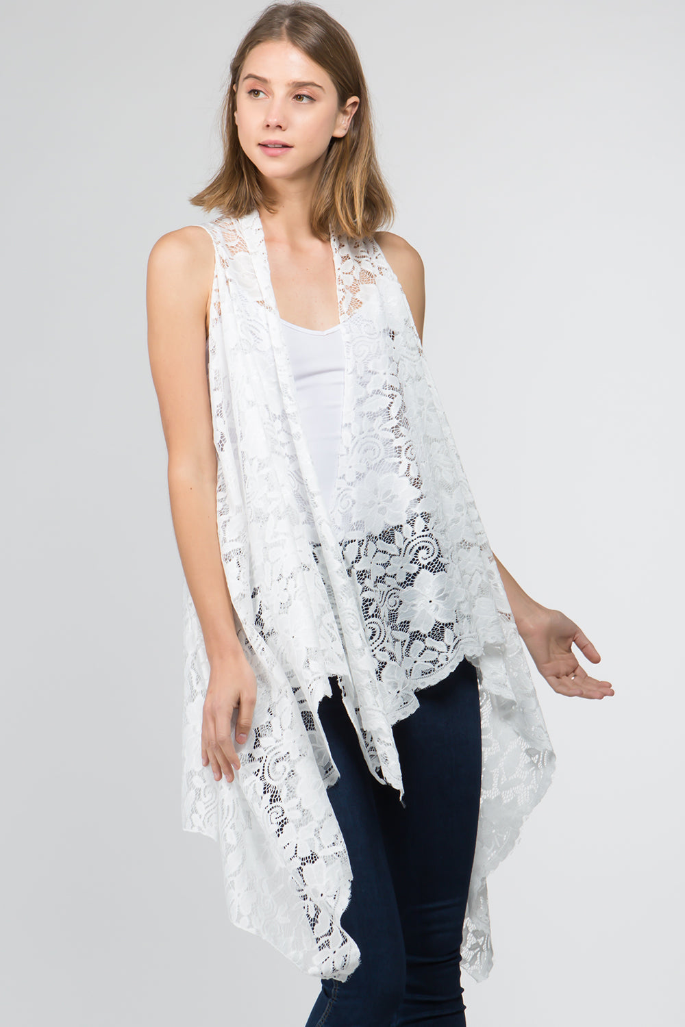 VA-9121 sold color lace vest