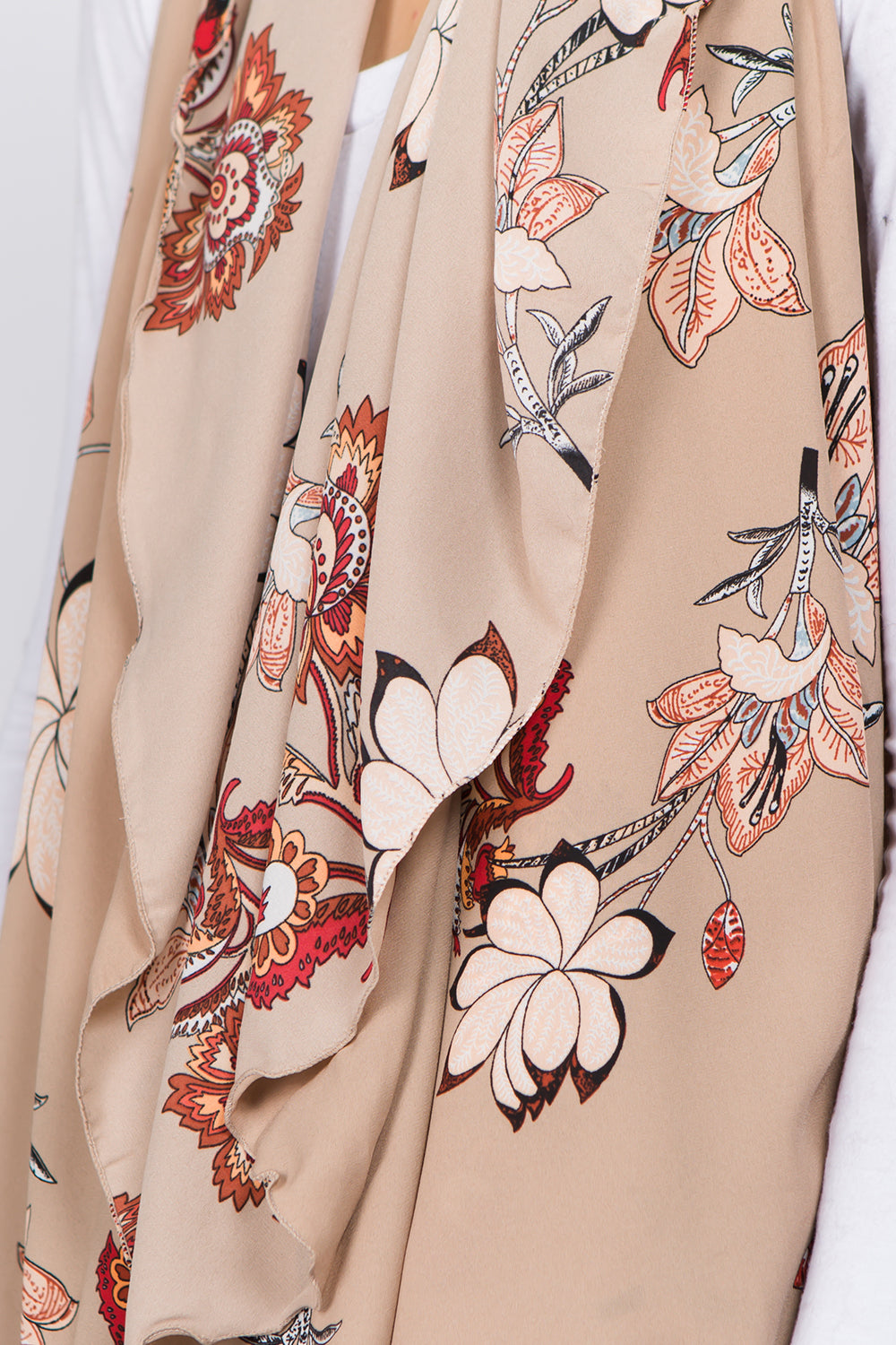 VP-8173 eastern floral design vest