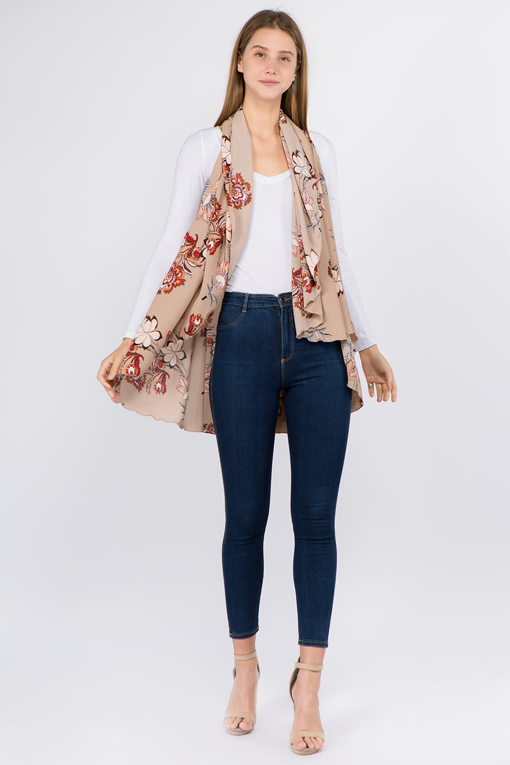 VP-8173 eastern floral design vest