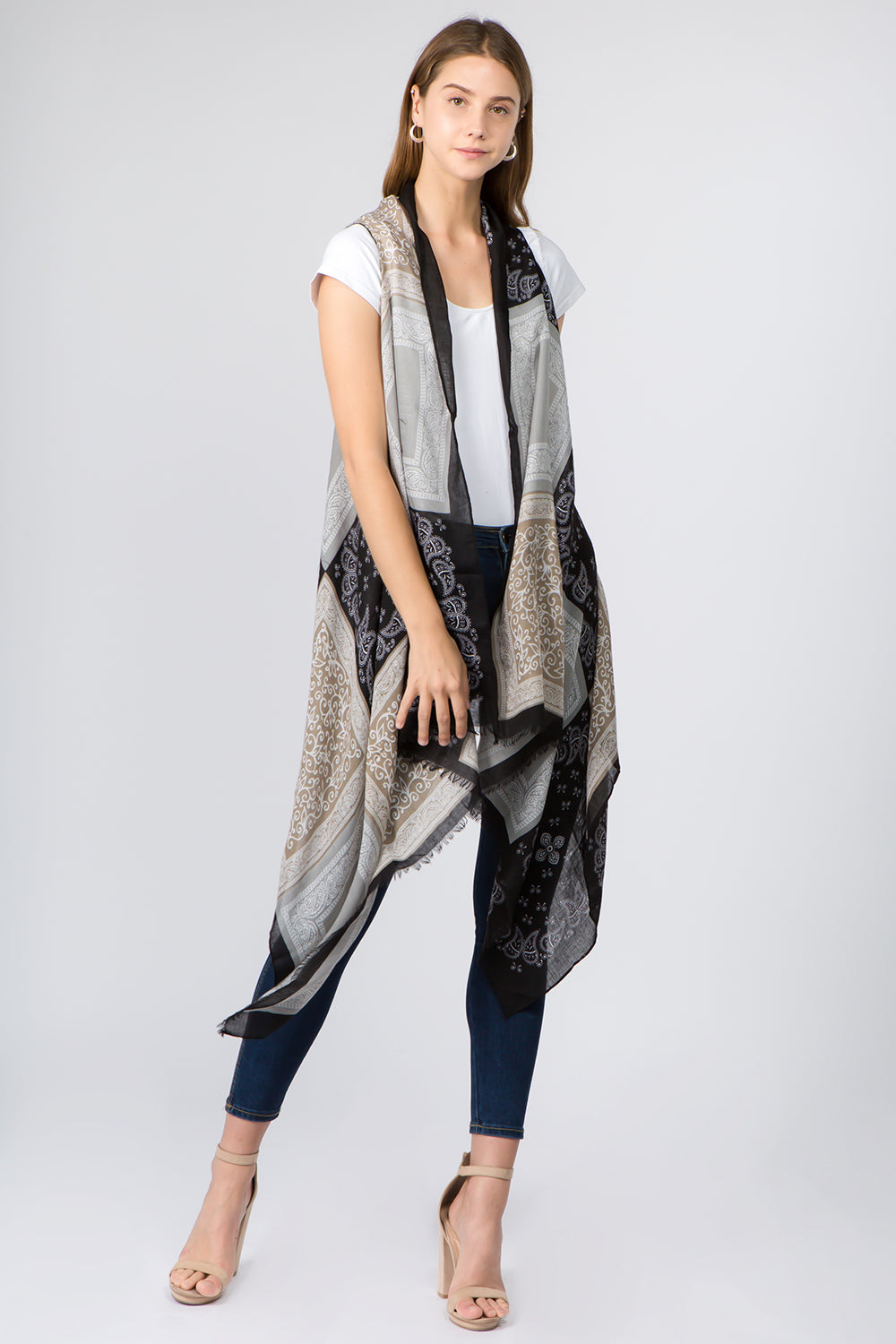 VP-8242 multi color bandana design vest