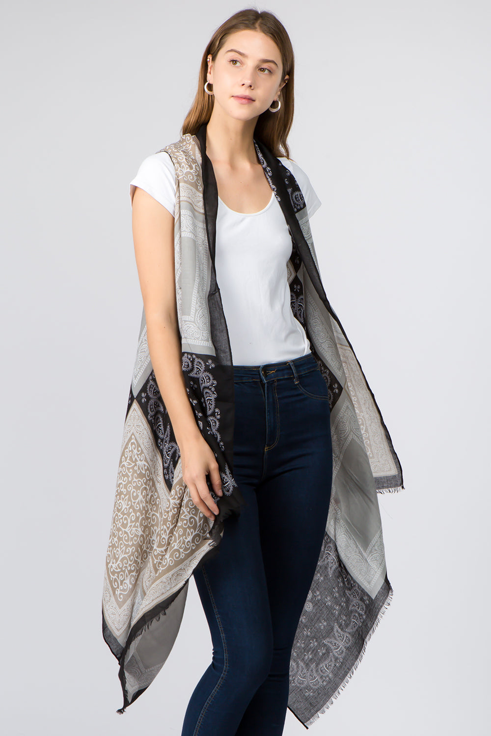 VP-8242 multi color bandana design vest