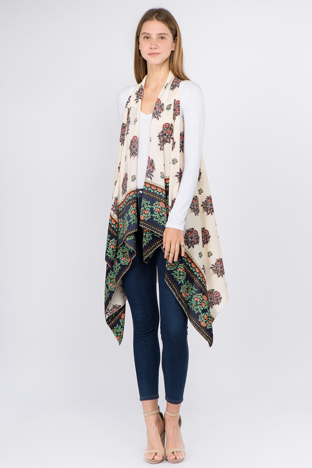 VP-8712 garden floral border vest