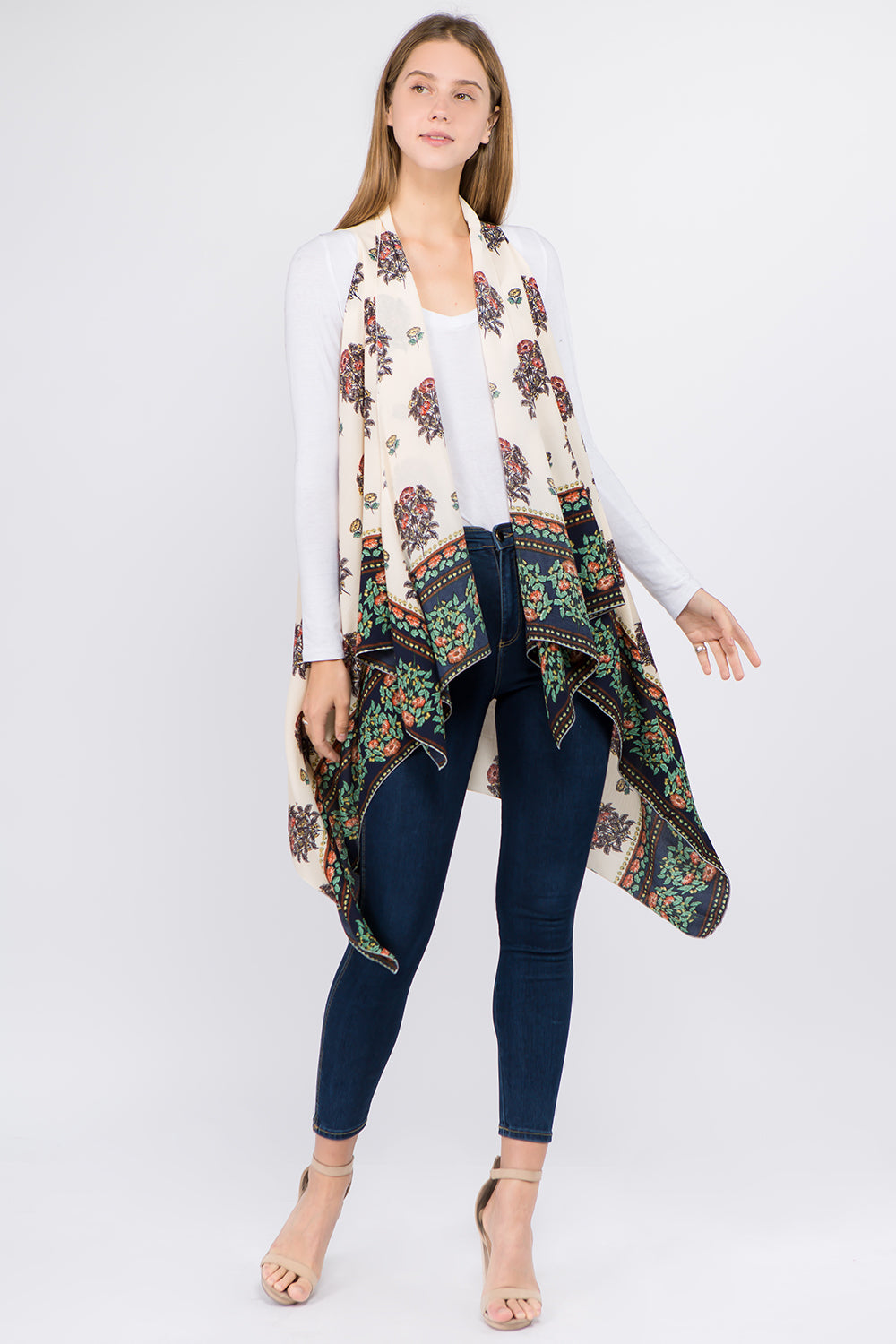 VP-8712 garden floral border vest