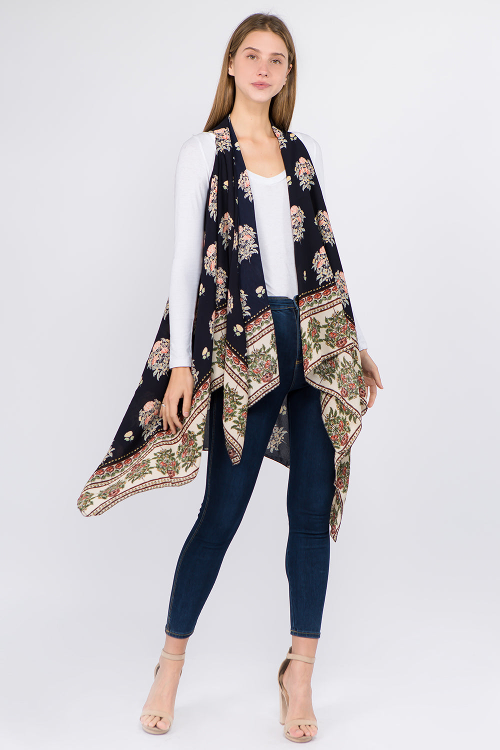 VP-8712 garden floral border vest