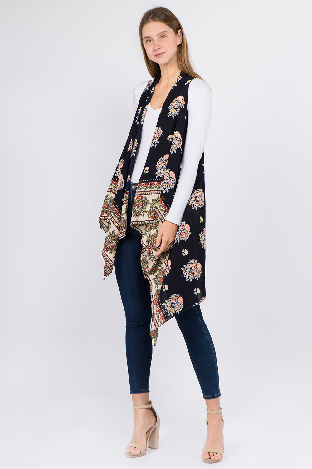 VP-8712 garden floral border vest