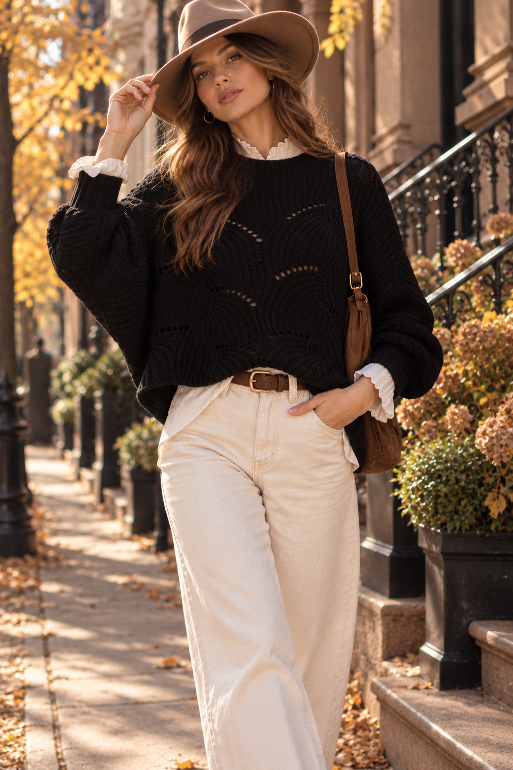 PA-4271 solid color poncho top