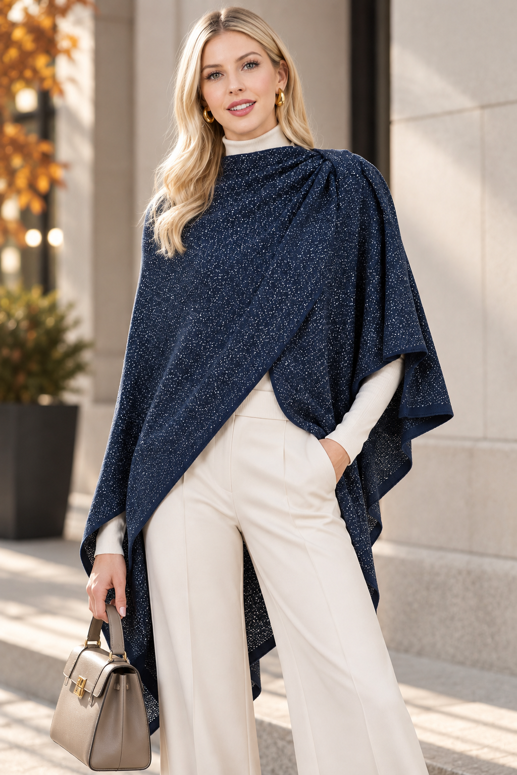 SH-4308 Metallic Shawl with Loop
