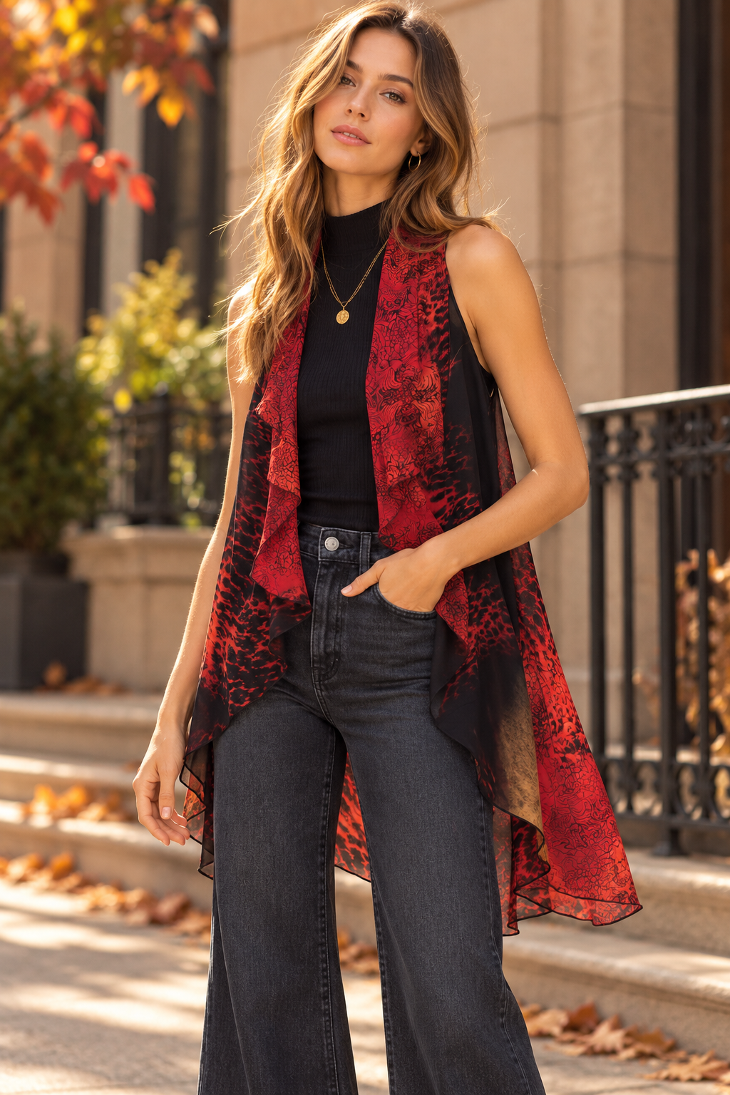 PN-11 animal ombre vest
